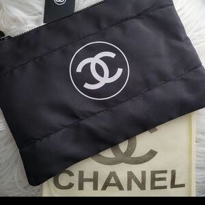 Chanel Black Quilted Beauty Bag